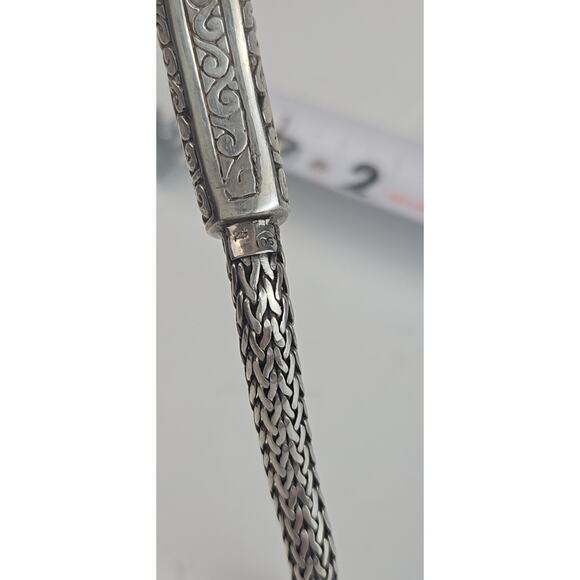 925 Sterling Silver Turquoise Woven Bracelet 7.5" - Picture 10 of 10